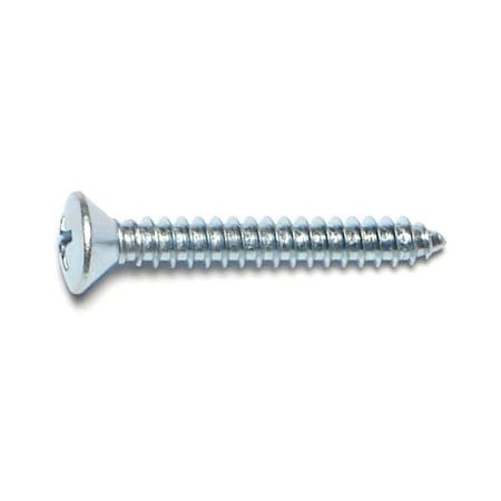 Midwest Fastener Sheet Metal Screw, #8 x 1-1/4 in, Zinc Plated Steel Oval Head Phillips Drive, 40 PK 67728